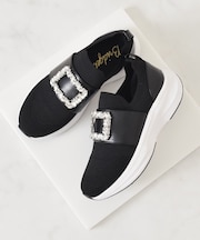 【Bridget Birkin】ビジューバックルニットスニーカー