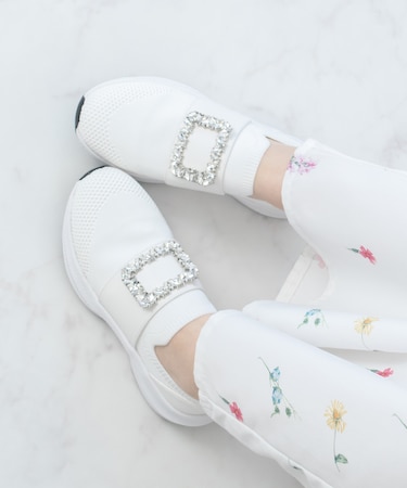 【Bridget Birkin】ビジューバックルニットスニーカー