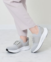 【Bridget Birkin】ビジューバックルニットスニーカー