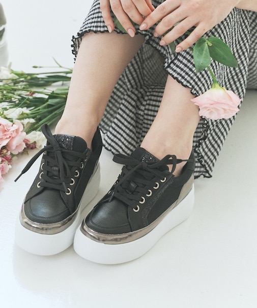 【Bridget Birkin】グリッターメッシュスニーカー