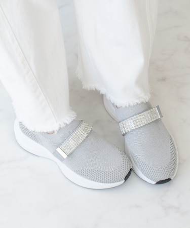 【Bridget Birkin】ベルトストーンニットスニーカー