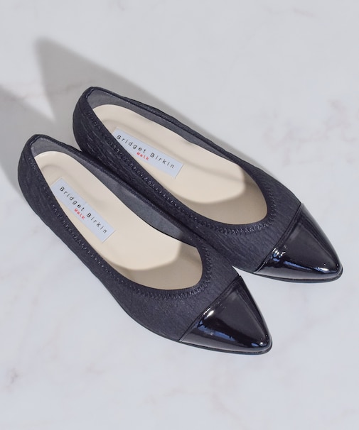 【Bridget Birkin Walk】一文字切替えポインテッドウォーキングパンプス