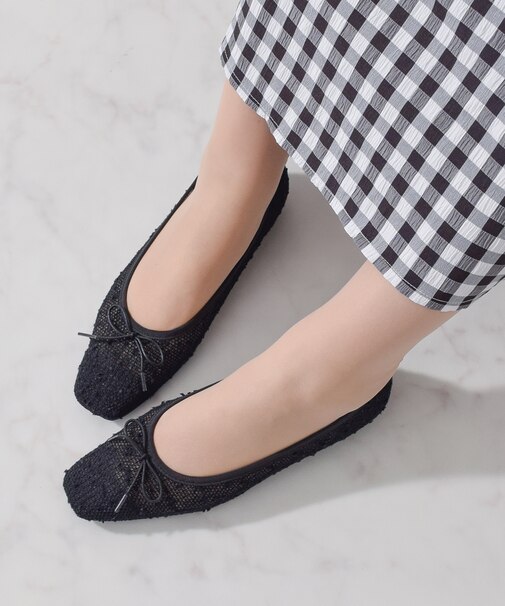 【Bridget Birkin】スクエアトゥチュールバレエシューズ