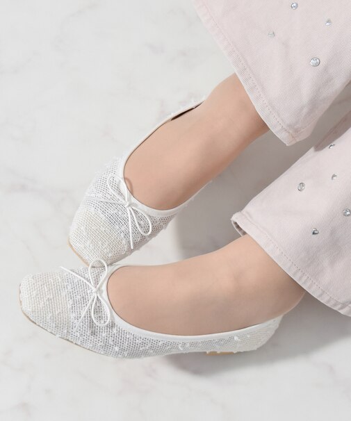 【Bridget Birkin】スクエアトゥチュールバレエシューズ