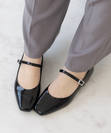 【Bridget Birkin】ビジューメリージェーンレインパンプス