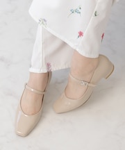 【Bridget Birkin】ビジューメリージェーンレインパンプス