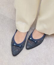 【Bridget Birkin Walk】チュールレースウォーキングパンプス