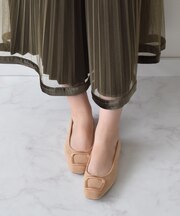 【Bridget Birkin】スクエアバックルフラットシューズ