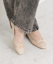 【Bridget Birkin】フラワーラメチュールパンプス