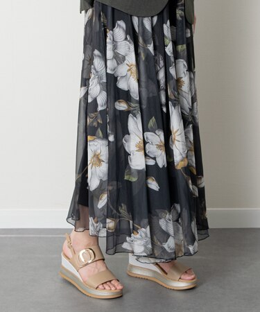 【INTER-CHAUSSURES】バックルウエッジサンダル