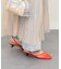 【FABIO RUSCONI】スクエアトウネットバックバンドパンプス