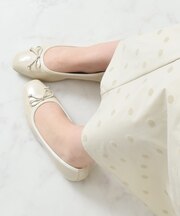 【Bridget Birkin Walk】シンプルリボンバレエパンプス