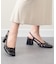 【INTER-CHAUSSURES】スクエアトウチャンキーヒールバックバンド
