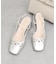 【INTER-CHAUSSURES】スクエアトウチャンキーヒールバックバンド
