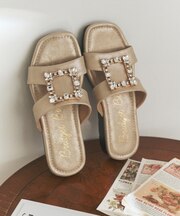 【Bridget Birkin】スクエアバックルミュールサンダル