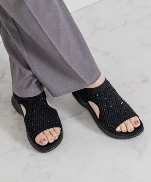 【Bridget Birkin】キラキラニットサンダル