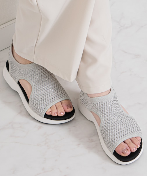 【Bridget Birkin】キラキラニットサンダル