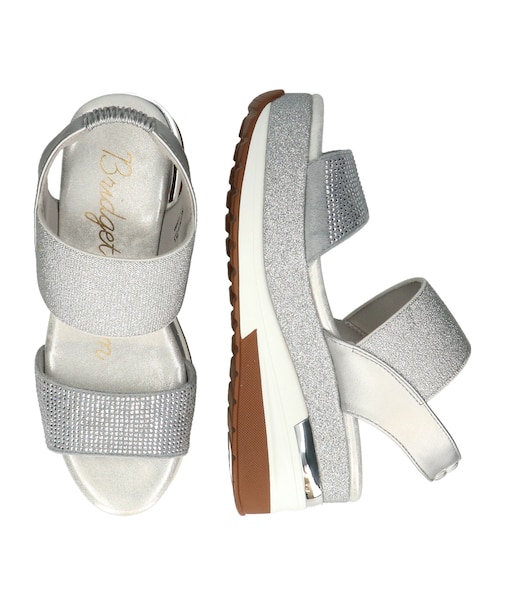 【Bridget Birkin】ビジューグリッタープラットフォームサンダル