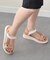 【Oh my Sandals】カラーコンビ厚底ベルクロサンダル