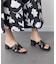 【Oh my Sandals】チャンキーヒールレザーサンダル