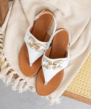 【Oh my Sandals】ラウンドトウオーナメントトングサンダル