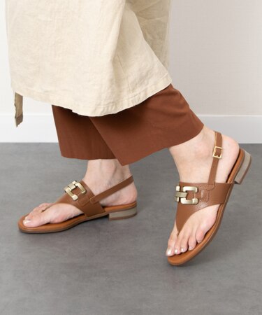 【Oh my Sandals】ラウンドトウオーナメントトングサンダル