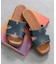 【Oh my Sandals】スクエアトウフラットミュールサンダル