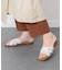 【Oh my Sandals】フラットレザーミュールサンダル