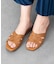 【Oh my Sandals】フラットレザーミュールサンダル
