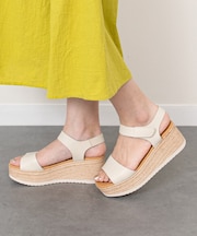 【Oh my Sandals】厚底アンクルストラップサンダル
