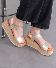 【Oh my Sandals】厚底アンクルストラップサンダル