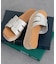 【Oh my Sandals】厚底レザースライドサンダル