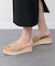 【Oh my Sandals】厚底レザースライドサンダル