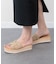 【Oh my Sandals】厚底レザースライドサンダル
