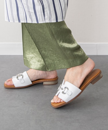 【Oh my Sandals】ローヒールビットスライドサンダル