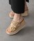 【Oh my Sandals】ダブルバックル厚底ウエッジサンダル