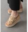 【Oh my Sandals】ダブルバックル厚底ウエッジサンダル