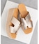 【Oh my Sandals】厚底ウエッジレザーサンダル