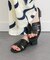 【Oh my Sandals】ローヒールレザーミュールサンダル