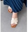 【Oh my Sandals】ローヒールレザーミュールサンダル
