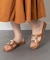 【Oh my Sandals】メタルバックルフラットサンダル
