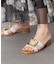 【Oh my Sandals】メタルバックルローヒールミュールサンダル
