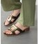 【Oh my Sandals】メタルバックルローヒールミュールサンダル