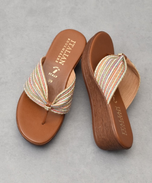 【ITALIAN SHOEMAKERS】厚底トングサンダル