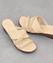 【ITALIAN SHOEMAKERS】ボールチェーンストラップミュールサンダル