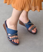【ITALIAN SHOEMAKERS】ボールチェーンストラップミュールサンダル