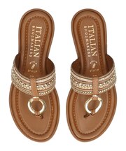 【ITALIAN SHOEMAKERS】マルチアクセントトングサンダル