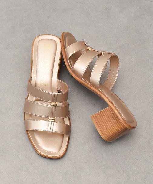 【ITALIAN SHOEMAKERS】トリプルストラップヒールサンダル