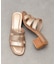 【ITALIAN SHOEMAKERS】トリプルストラップヒールサンダル