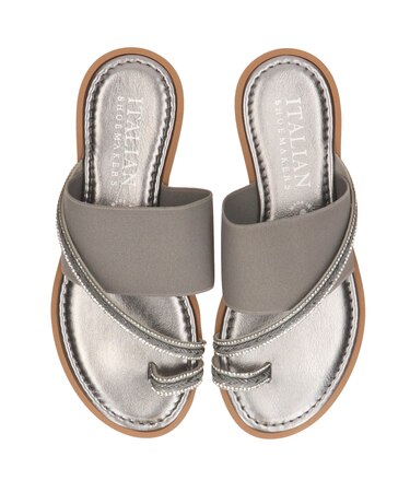 【ITALIAN SHOEMAKERS】ラインストーントングサンダル